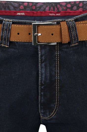 Meyer broek Chicago jeans donkerblauw