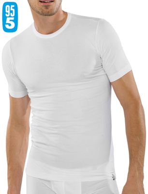 Schiesser Schiesser 95/5 t-shirt wit ronde hals