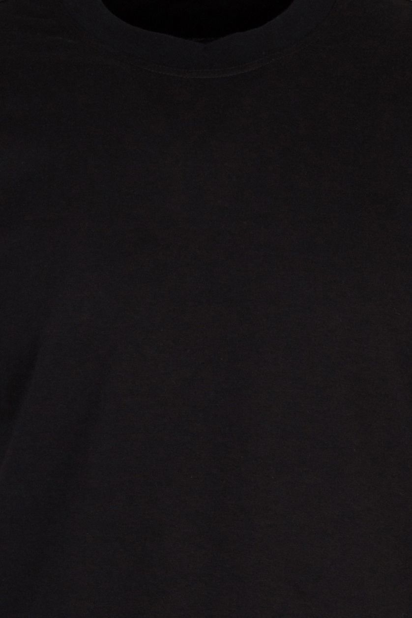Schiesser t-shirt effen zwart ronde hals 2-pack