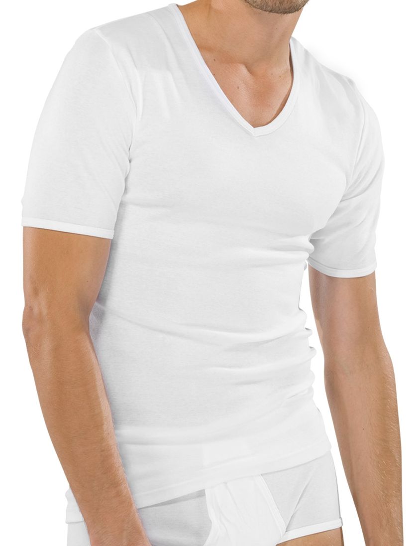 Schiesser t-shirt Schiesser ondergoed aanbieding effen wit 