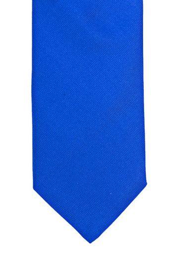 Profuomo zijden stropdas kobalt blauw