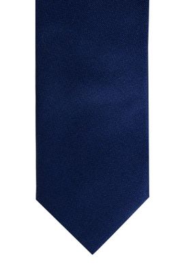 Profuomo Profuomo smalle stropdas donkerblauw oxford