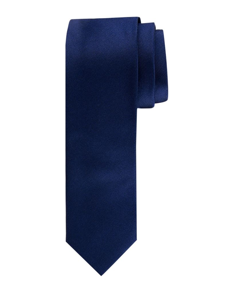 Profuomo smalle stropdas donkerblauw oxford