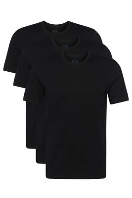 Hugo Boss Hugo Boss t-shirt effen katoen zwart ronde hals 3-pack