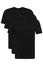 Hugo Boss t-shirt effen katoen zwart ronde hals 3-pack