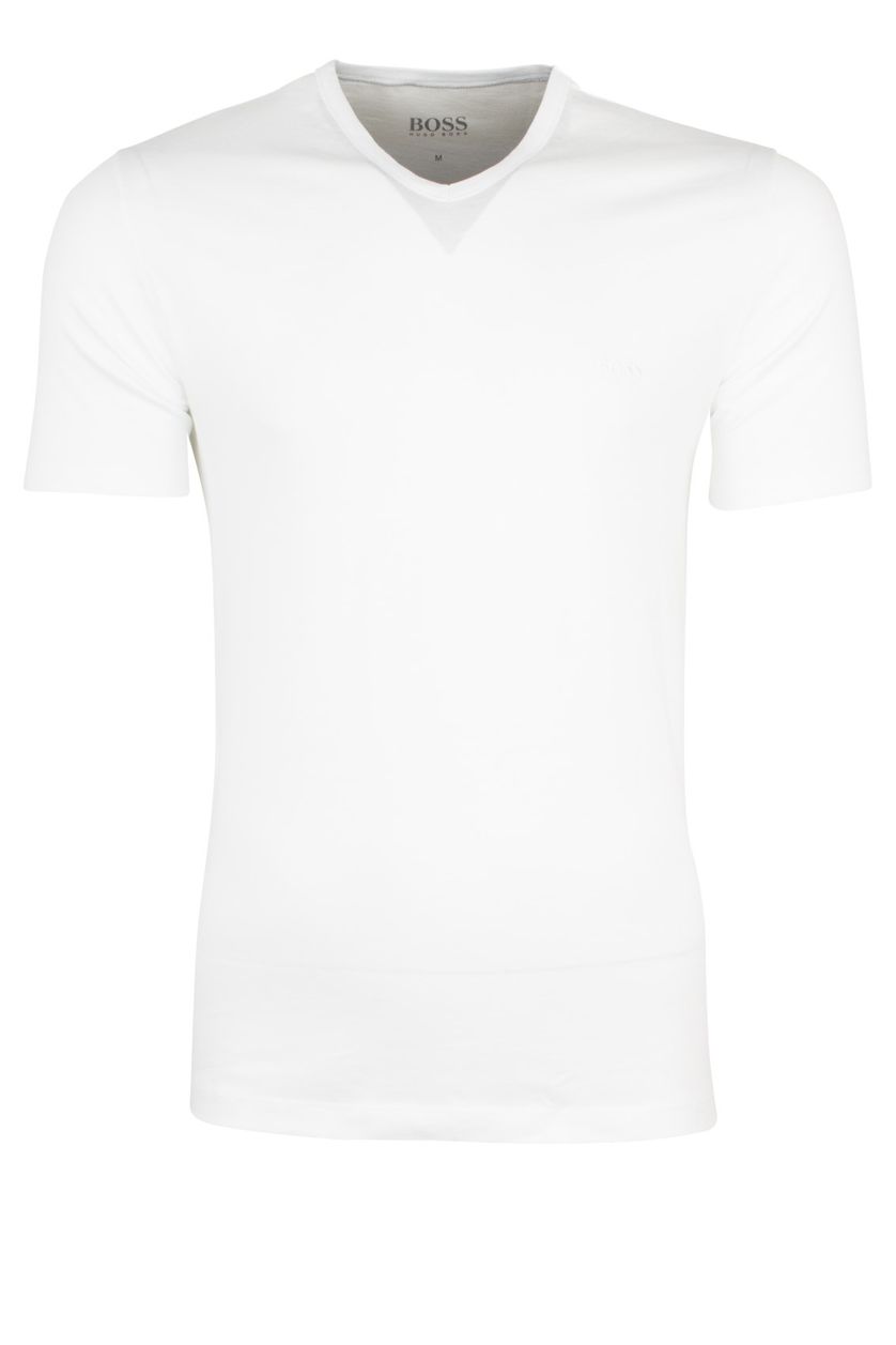 Hugo Boss t-shirt effen katoen wit 3-pack v hals