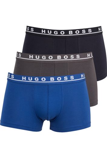 Hugo Boss boxershort blauw/grijs/navy 3-pack