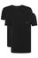 Hugo Boss t-shirt zwart effen katoen 2-pack ronde hals met logo