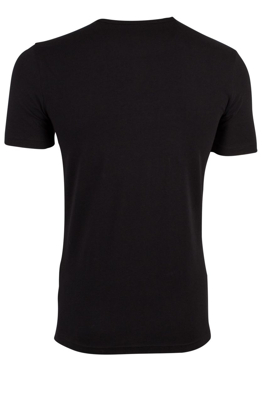 Hugo Boss t-shirt effen katoen zwart 