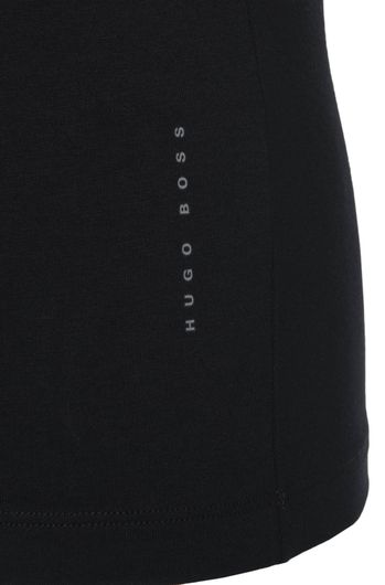 Hugo Boss t-shirt zwart effen katoen 2-pack v hals