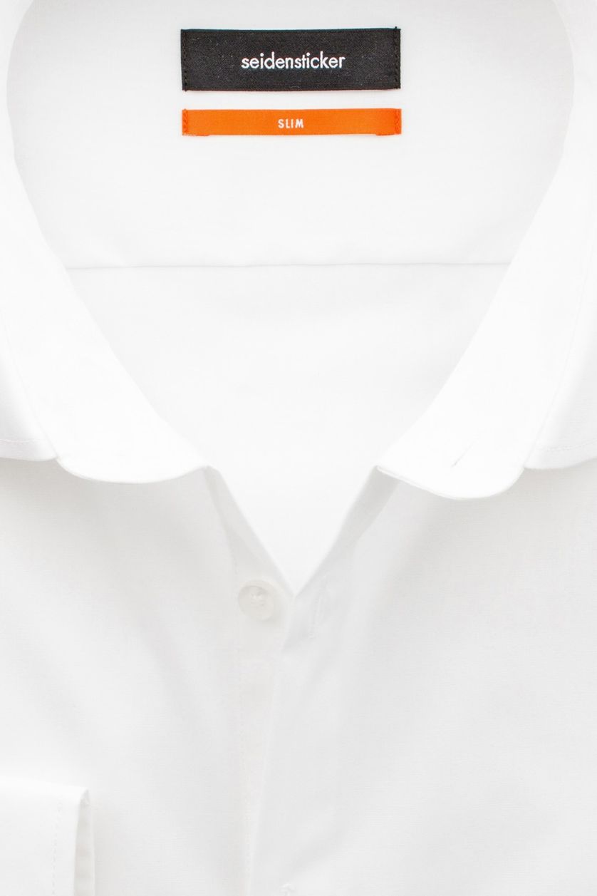 Seidensticker Slim overhemd wit strijkvrij