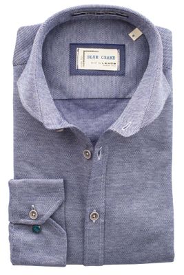 Laatste items Blue Crane overhemd slim fit blauw melange
