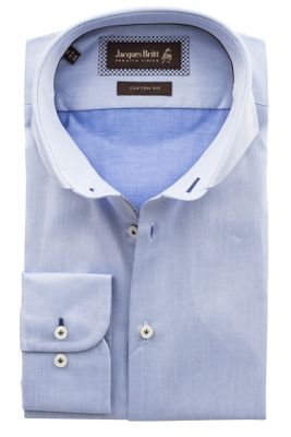 Laatste items Jacques Britt custom fit overhemd lichtblauw