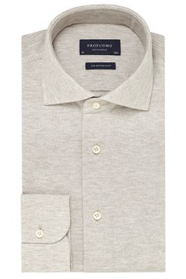 Profuomo Profuomo the knitted shirt beige melange