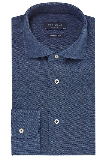 Profuomo Originale hemd blauw knitted