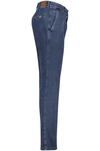 M.E.N.S. katoenen broek Madison jeans donkerblauw effen katoen
