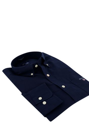 Overhemd Gant marineblauw Regular Fit