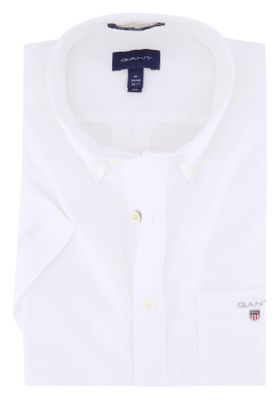 Gant Gant Plain Broadcloth shirt wit korte mouw