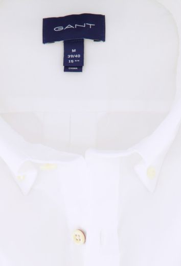 Gant Plain Broadcloth shirt wit korte mouw