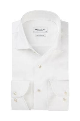 Profuomo Profuomo wit overhemd one piece collar slim fit