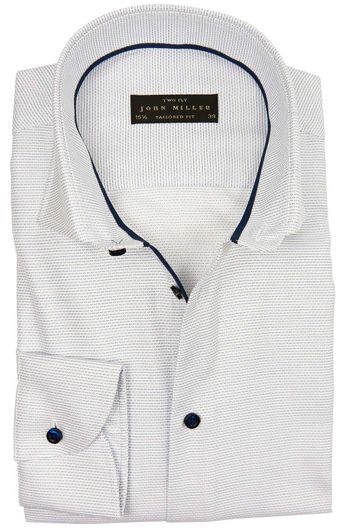 Overhemd John Miller tailored fit wit mouwlengte 7