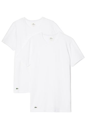 Lacoste witte T-shirts ronde hals 2-pack