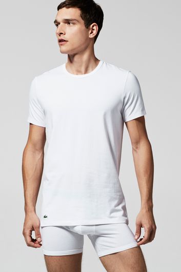 t-shirt Lacoste effen katoen wit