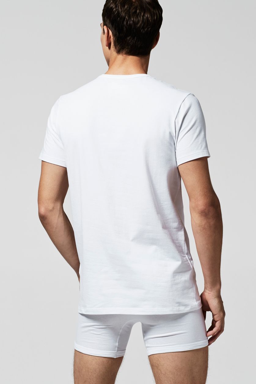 Lacoste t-shirt effen katoen wit 