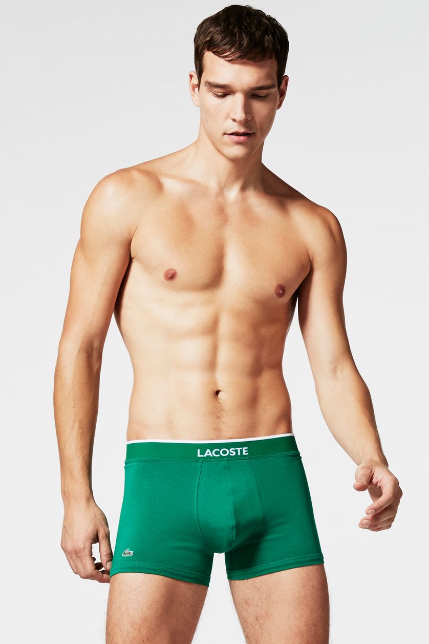 Lacoste boxershorts groen wit 2-pack