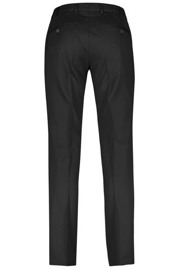 M.E.N.S. pantalon Madison wol zwart flatfront