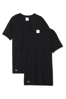 Lacoste t-shirt Lacoste effen katoen zwart