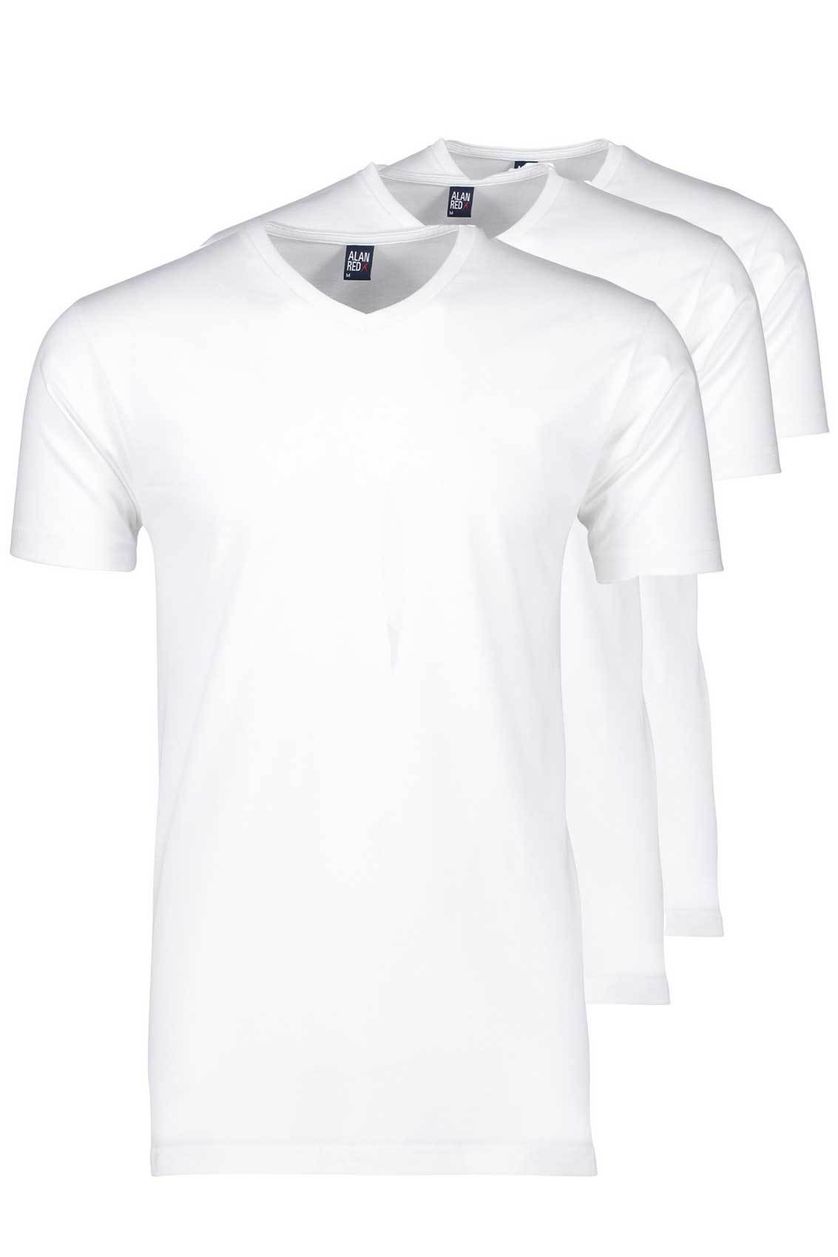 Alan Red t-shirt West Virginia aanbieding effen katoen wit 