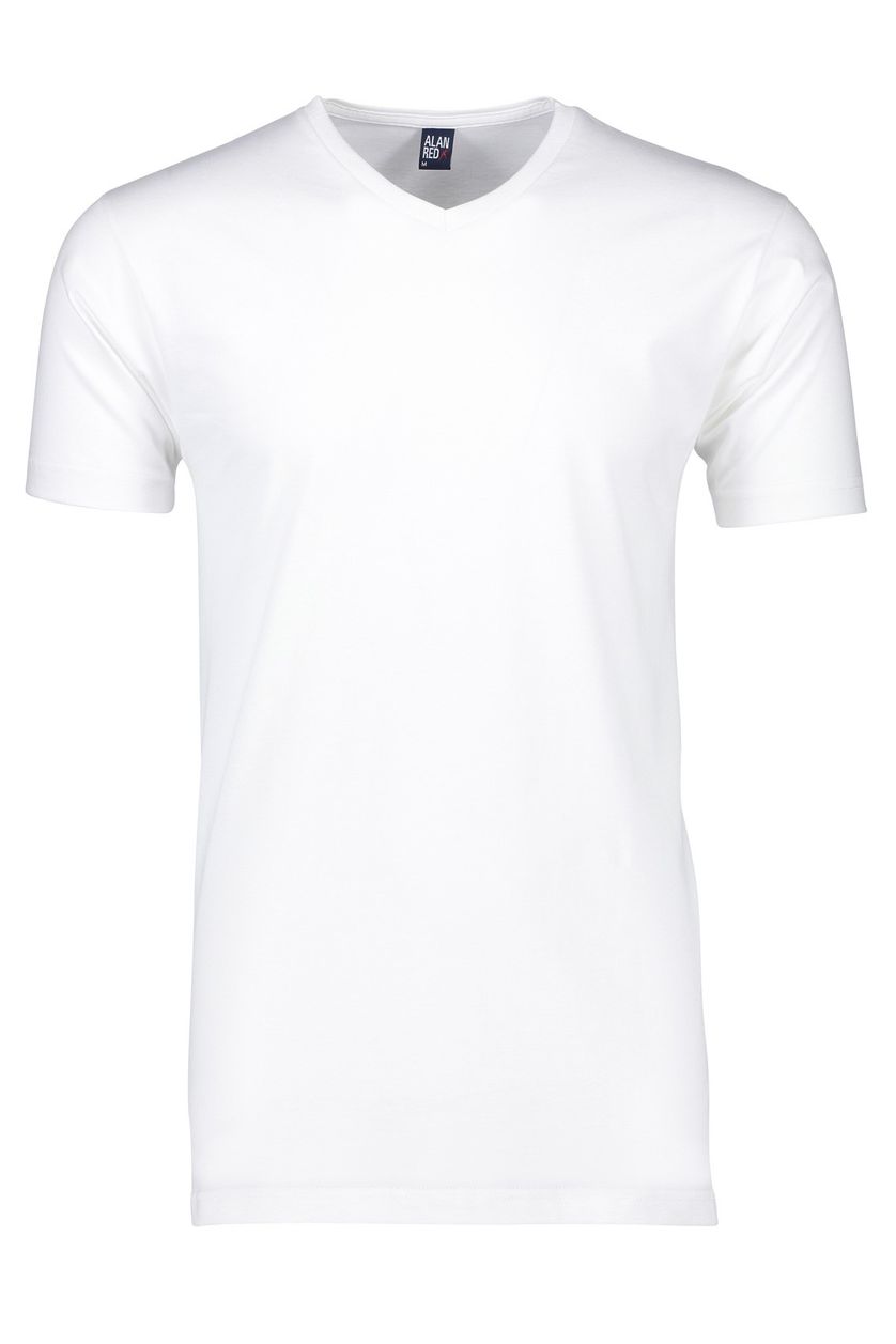 Alan Red t-shirt West Virginia aanbieding effen katoen wit 
