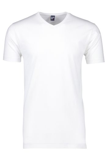 Alan Red West Virgina t-shirt wit effen katoen
