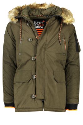 Superdry Parka jas Superdry army green