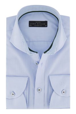 John Miller John Miller overhemd Tailored Fit strijkvrij blauw