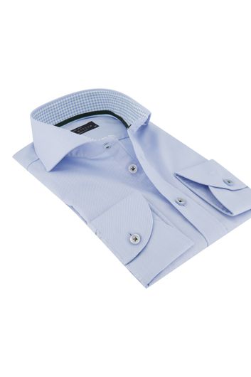 John Miller overhemd Tailored Fit strijkvrij blauw