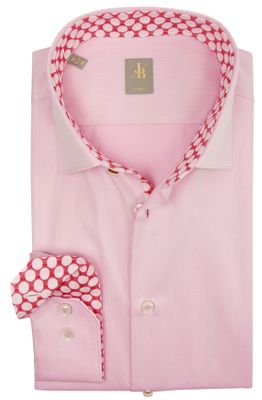 Laatste items Jacques Britt overhemd roze met contrast boord