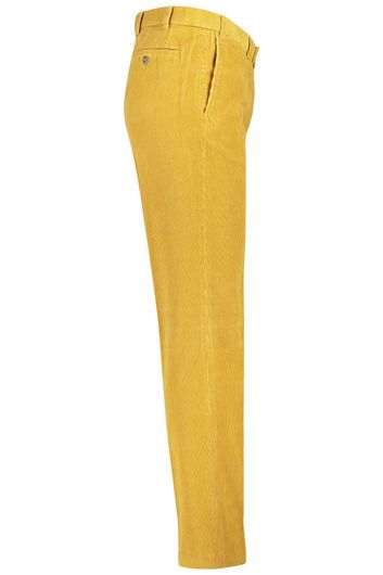 Hiltl corduroy pantalon geel modern fit Parma