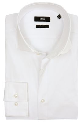 Hugo Boss Mouwlengte 7 overhemd Hugo Boss Slim Fit wit