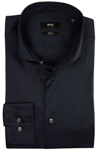 Overhemd Hugo Boss Slim Fit donkerblauw