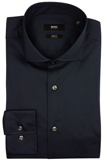 Overhemd Hugo Boss Slim Fit donkerblauw