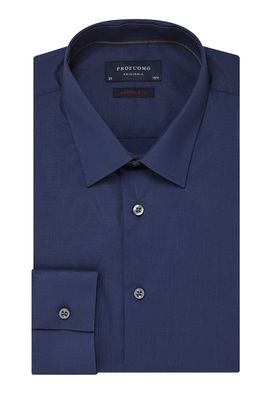 Profuomo Profuomo overhemd Super Slim Fit donkerblauw
