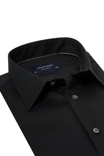 Overhemd Profuomo zwart Super Slim Fit