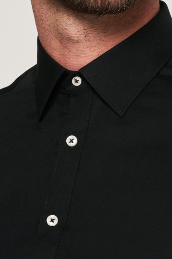 Overhemd Profuomo zwart Super Slim Fit