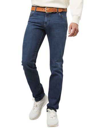 Meyer nette jeans blauw effen denim zonder omslag