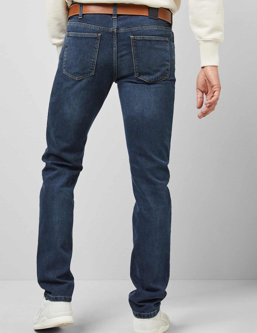 Meyer 5-pocket denim jeans blauw effen