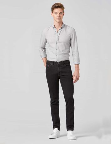 Meyer nette jeans Dublin slim fit zwart effen denim
