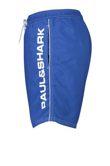 Paul & Shark zwemshort merk opdruk blauw