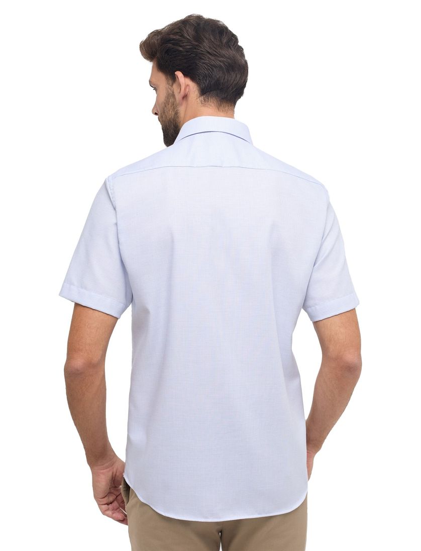 Eterna overhemd korte mouw Modern Fit wit ruitje